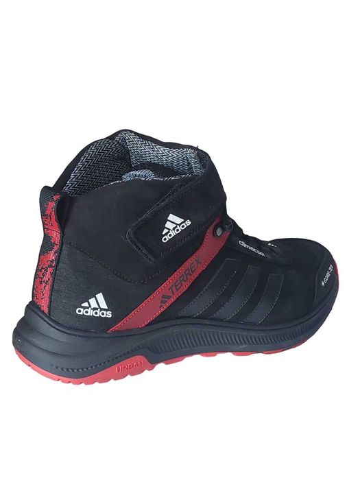 Зимние кроссовки ADIDAS TERREX (A-7) кожаные черно-красные р-ры:41-45