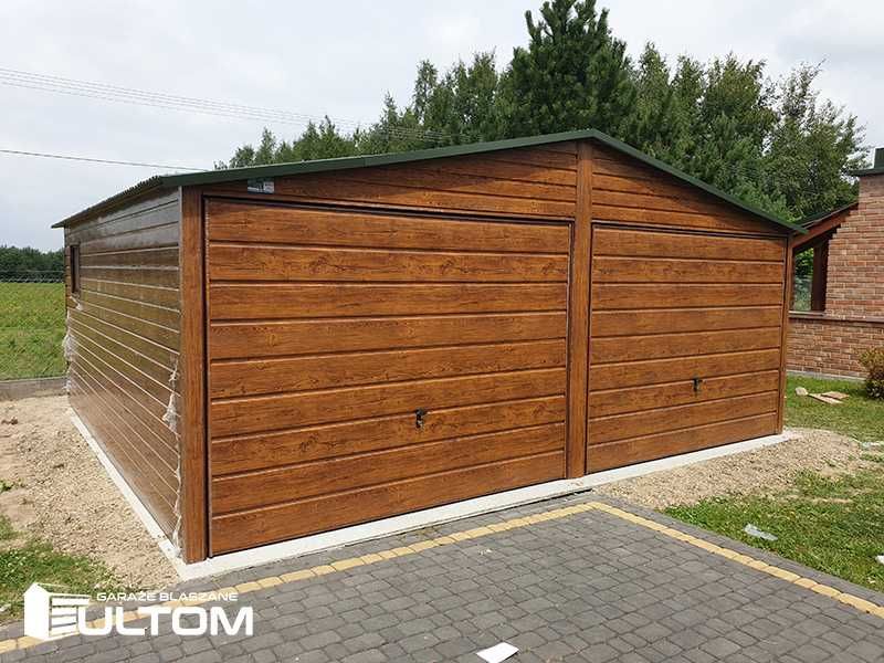 Garaż blaszany drewnopodobny blaszak 6x5 6x6 6x7 premium