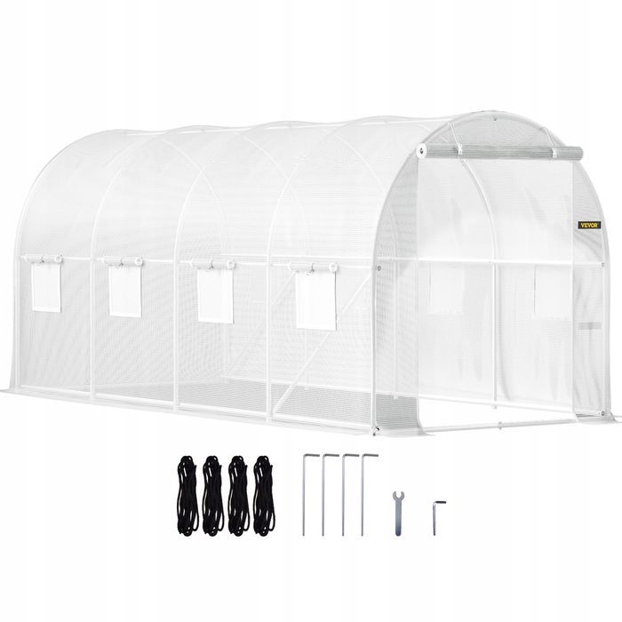 VEVOR szklarnia tunelowa 4 6X2 1X2 1M ocynkowana rama wodoodporna