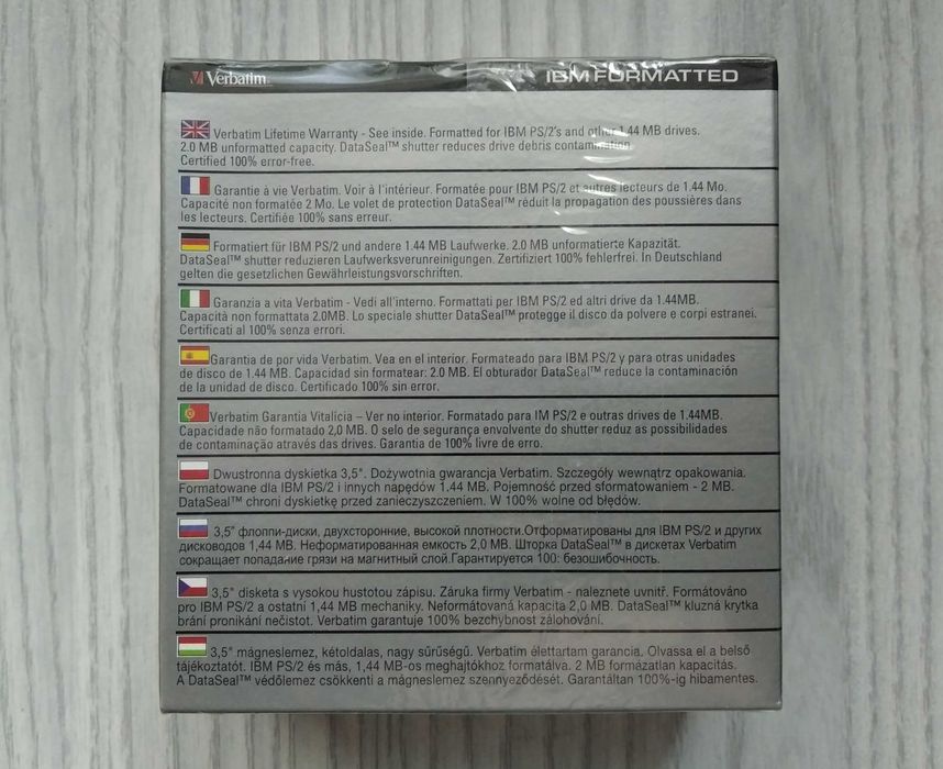 3.5" дискеты Verbatim DataLifePlus Extra protective MF2HD