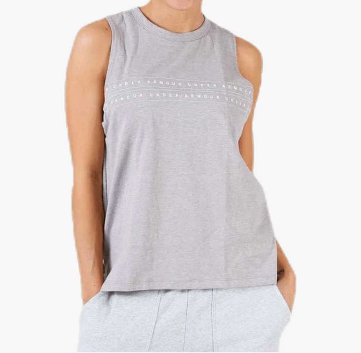 Майка борцовка спортивний топ Under Armour графічного кольору розмір С Graphic Muscle Tank Grey