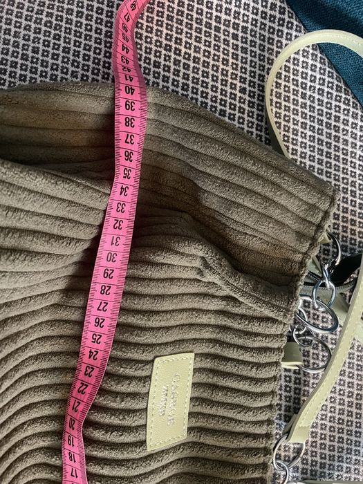 Nowa sztruksowa torebka zielona khaki na ramię