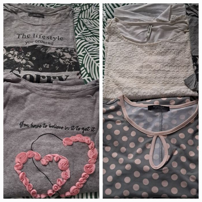 Paka paczka bluzeczek i bluzek damskich 24 szt M L