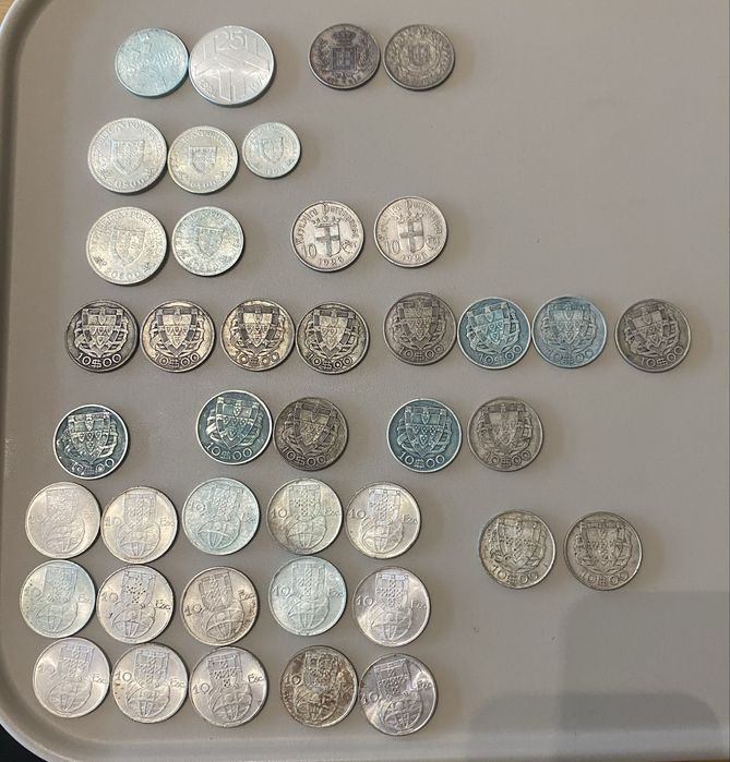 Moedas lote Prata