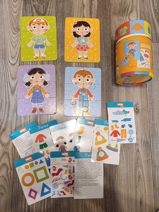 Układanki edukacyjne puzzle i karty zabaw