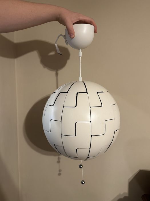 Lampa wisząca  kula duża 43 cm po otwarciu