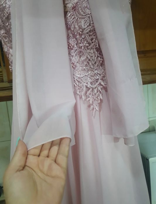 Vestido rosa clarinho