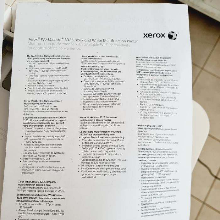 Xerox WC 3325DNI. WI-FI лазерный принтер сканер копир мфу Дуплекс Lan