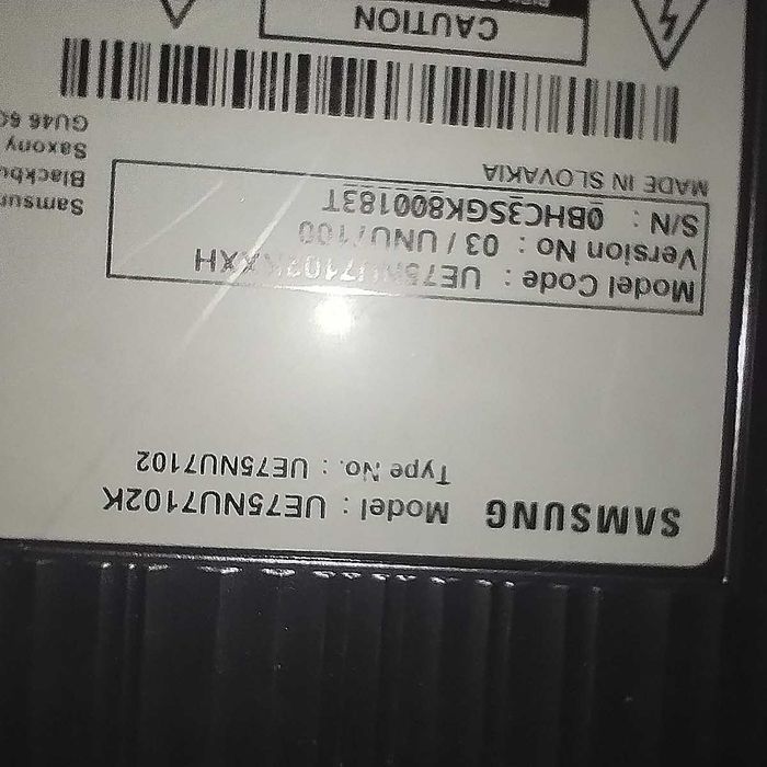 Sprzedam telewizor 65cali Samsung UE75NU7102K na części