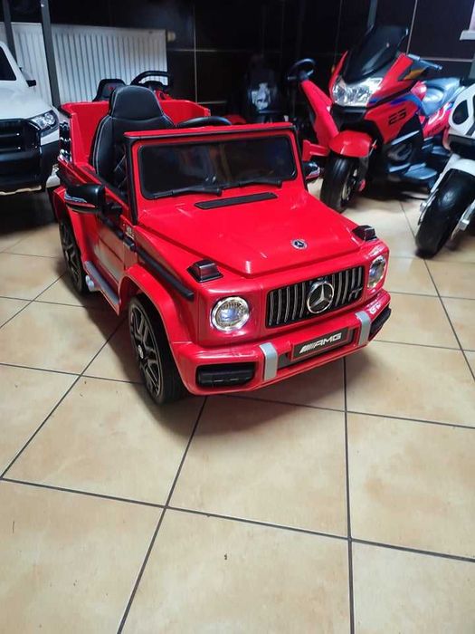 Samochód Mercedes G63 czerwony na akumulator dla dzieci