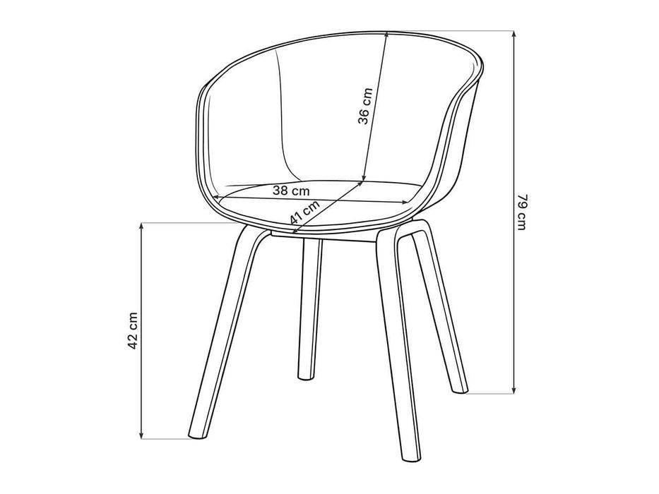 Krzesło CHICAGO 4  – designerskie, kubełkowe, stalowe nogi  ( K CHICAGO4 - BLUE - BLACK )