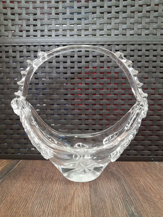 Ваза корзинка конфетница фруктовница стеклянная
