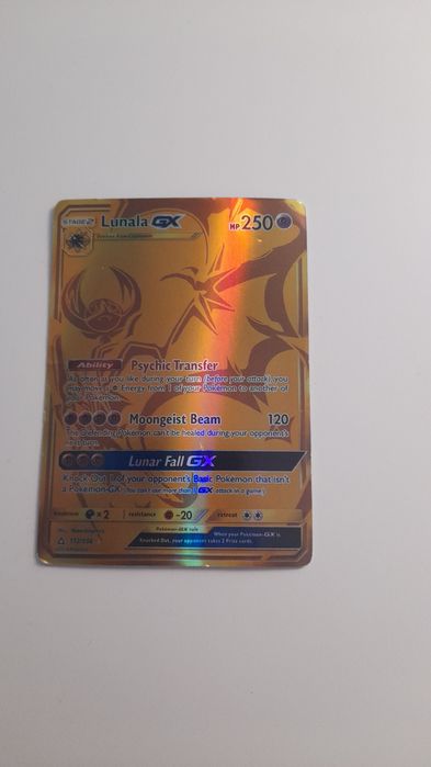 Carta Pokémon Lunala GX (Secret Rare Gold) - Ultra Prism 172/156