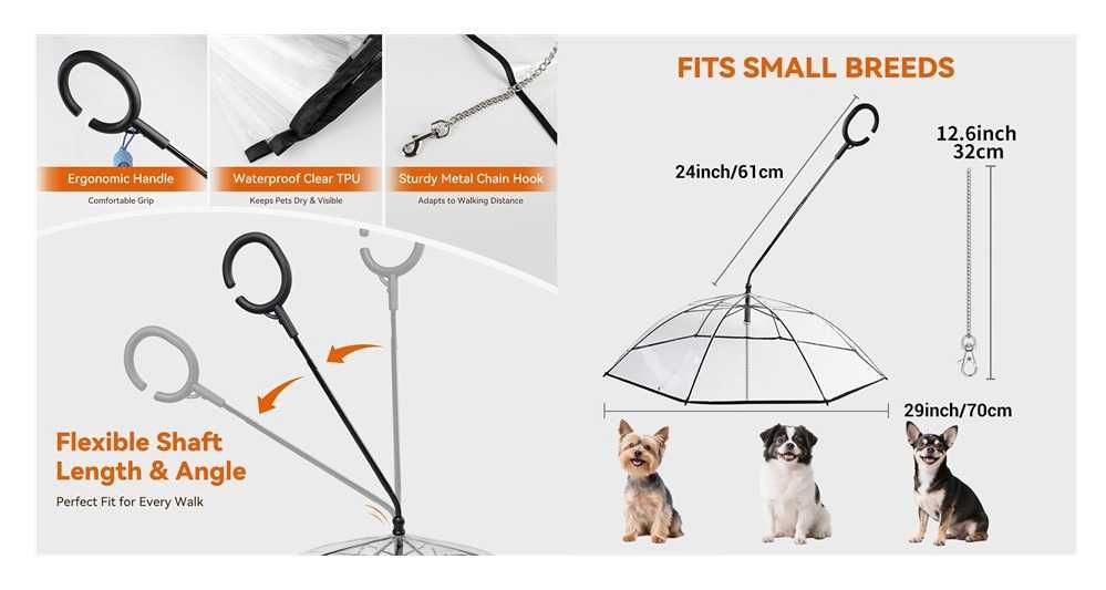 Namsan Guarda-Chuva para cães com correia