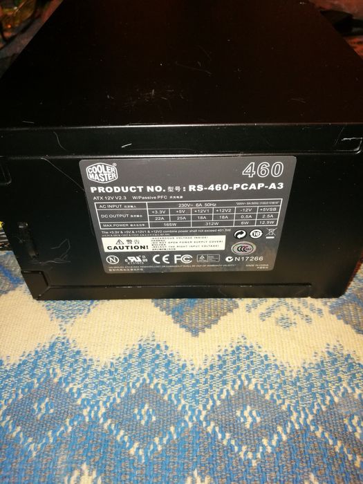 Блок питания Cooler Master 460 PCAP-A3, тестер для проверки АТХ.
