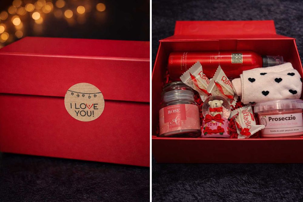 WALENTYNKOWY BOX MIŁOŚCI | Dla Niej | Słodki & Relaksujący