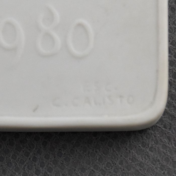 Placa/Medalha em Biscuit, Centenário dos Bombeiros da Vista Alegre