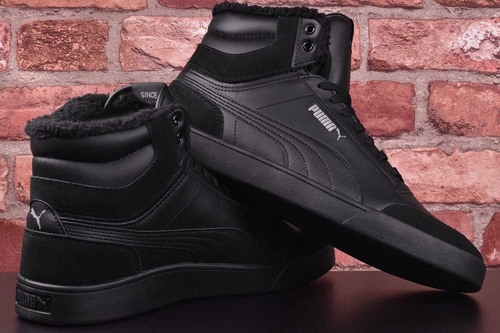 Buty Zimowe Puma Shuffle Mid Fur czarne ocieplane - 42,5 WYSYŁKA 24H