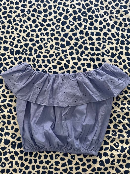 Top Azul com decote à Barco da Tiffosi