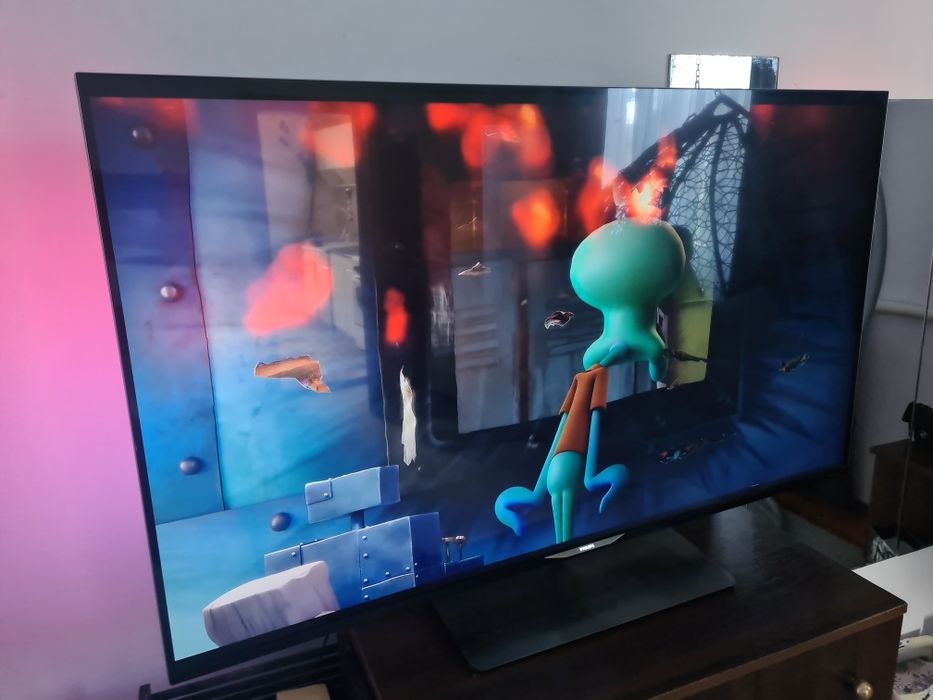 Сучасний телевізор Phillips 55 дюймів безрамочний Android Smart TV YouTube Megogo Wi-Fi в ідеальному стані підсвітка Ambilight в ідеальному стані