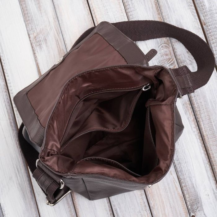 listonoszka męska na ramię klasyczna ze skóry naturalnej