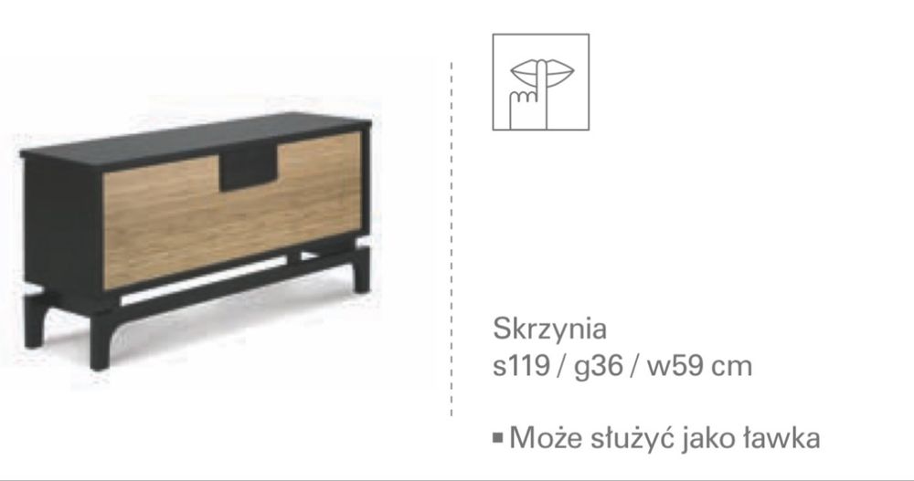 Drewniana skrzynia vox kokeshi