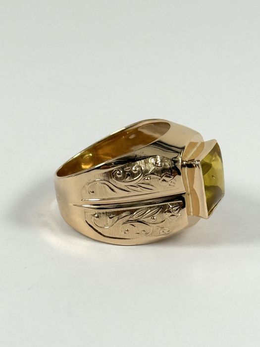 Złoty sygnet rozmiar 25