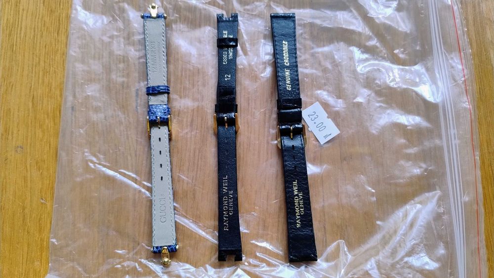 Oryginalne skórzane paski do zegarków.