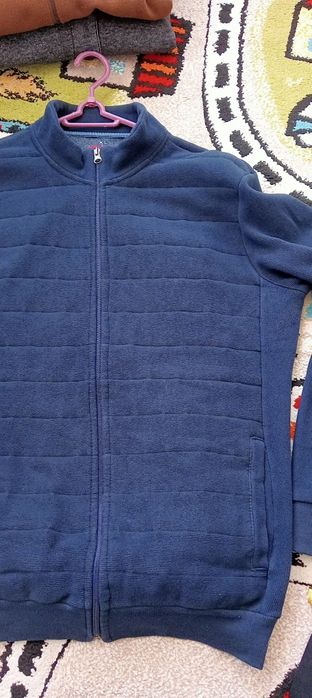 Bluza meska, ze stójką, xl, granatowa, na zamek