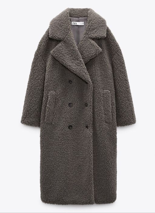 Пальто zara / еко шубка zara