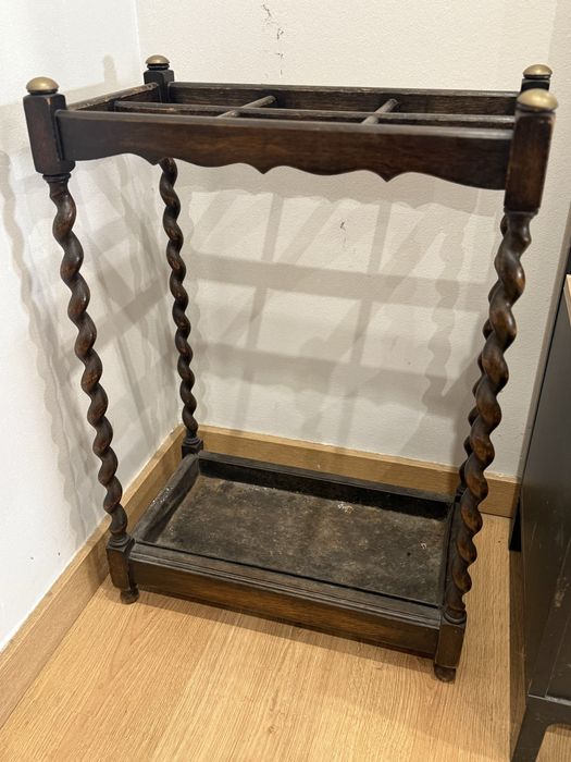 Vintage Umbrella and Cane Stand in Oak (20th Century)