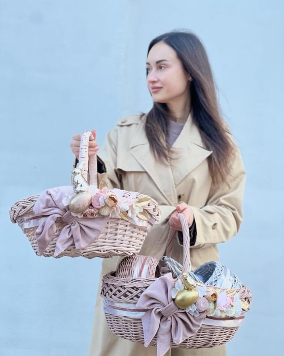 Пасхальний кошик великодня корзина пасхальний рушник