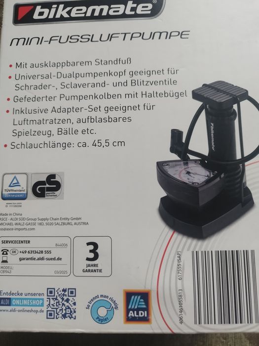 Mini pompka nożna Bikemate