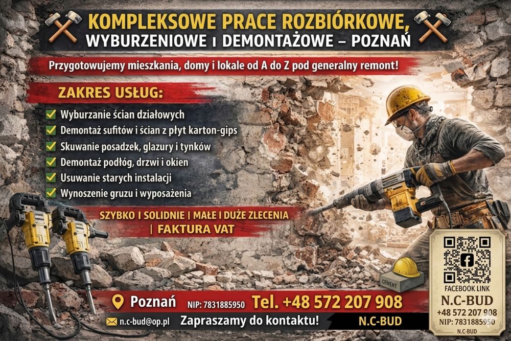 Wykonujemy usługi budowlane