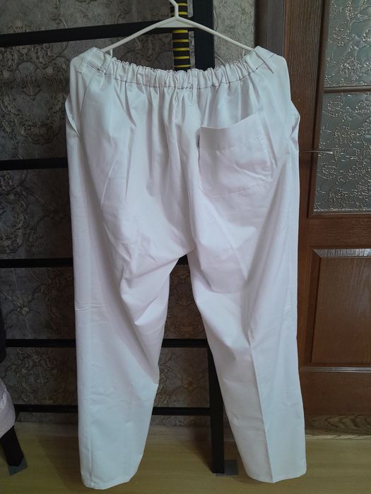 Штани медичні, білі,батали