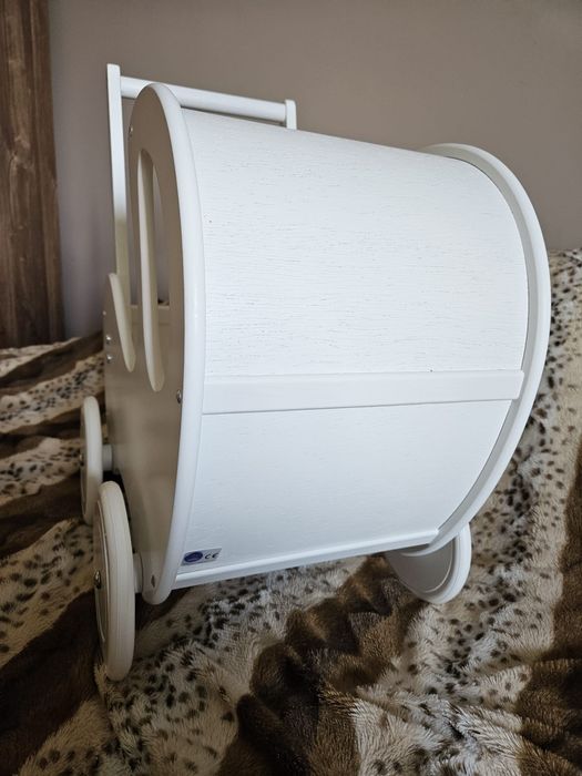 Drewniany wózek dla lalek RETRO i akcesoria