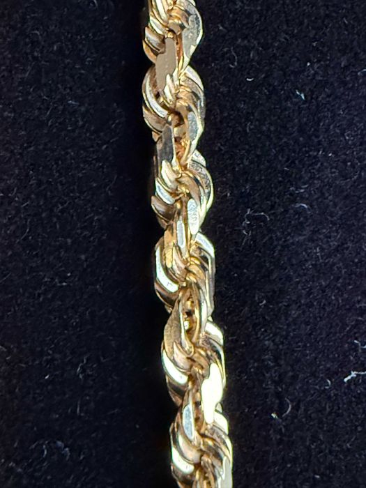 Nowy, złoty łańcuszek 18k 750 - splot rope / diamond cut - 36,81 g