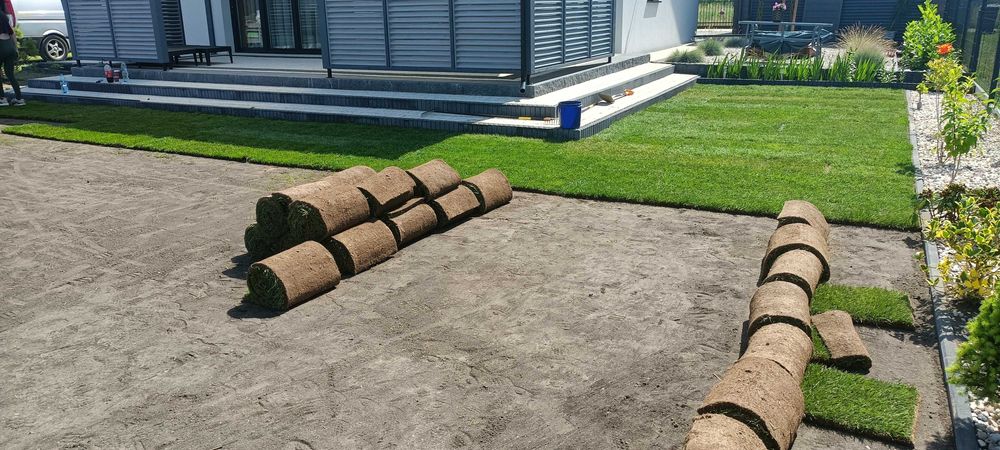 System automatycznego nawadniania RainBird Hunter montaż ogród trawnik