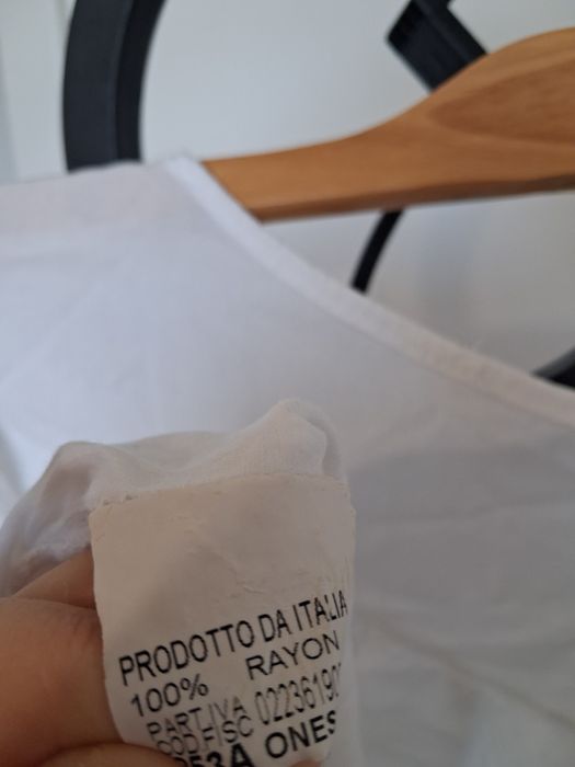 Made in Italy moda wloska biała bluzka damska M