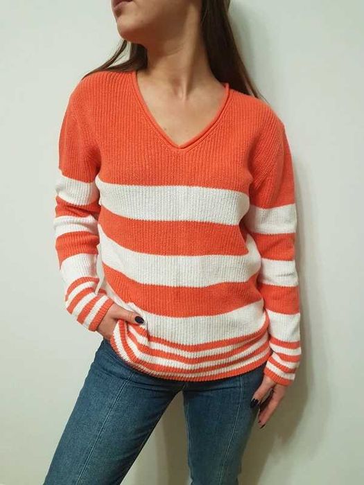 Sweter w serek rozmiar S/36 100%bawełna szybka wysyłka