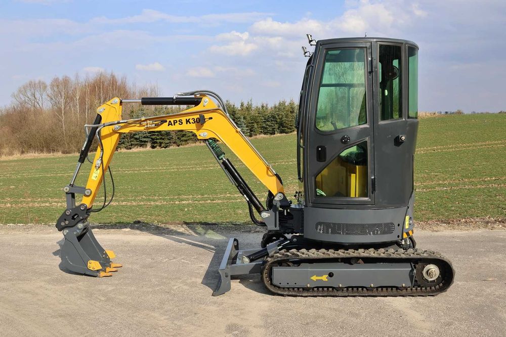 Minikoparka 2.8t APS K30 – 18,4kW – NOWA – gwarancja –  transport