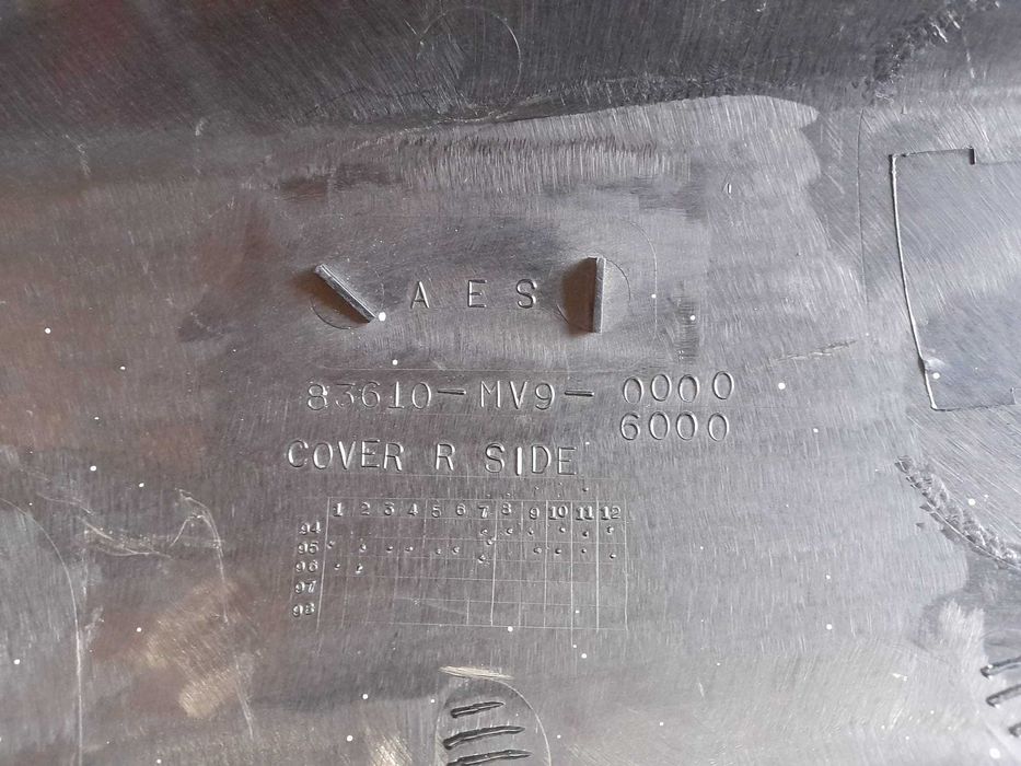 CARENAGEM PAINEL TRASEIRO LADO DIREITO OEM HONDA CBR 600F 91-94