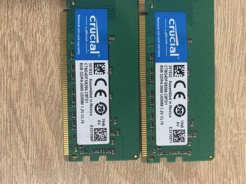 Оперативна пам'ять Crucial 16GB (2x8GB) DDR4 2666MHz