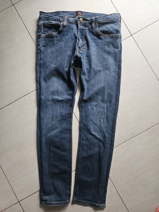 Lee W32 L30 jeansy z elastyna wąskie pas 40 40,5x2 dl 93cm