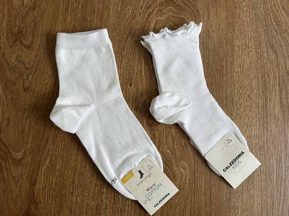 Skarpety dziewczęce Białe Calzedonia Rozmiar 33/36