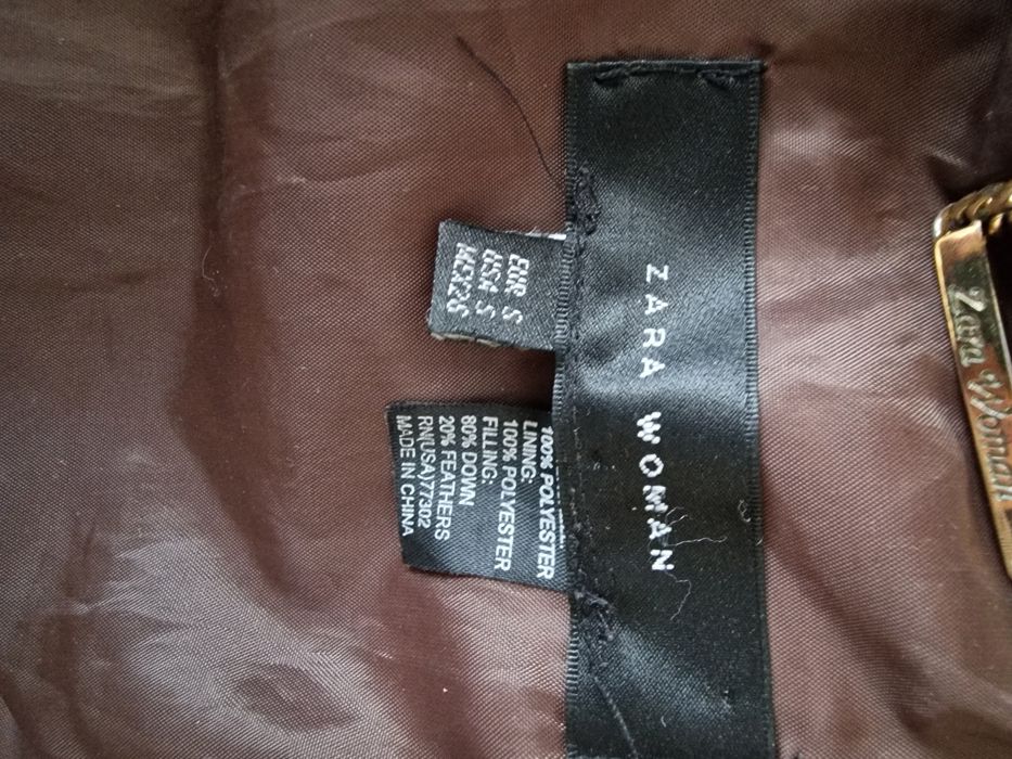 Kurtka puchowa wiosna- jesień Zara S/36