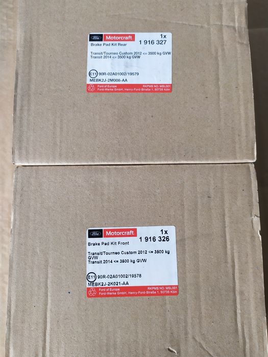 Тормозные колодки Ford Custom/Transit