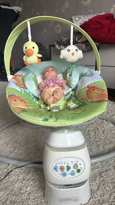 Шезлонг - гойдалка дитячий Babyhit Best Rest Green