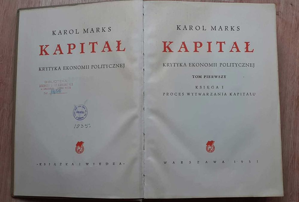 Karol Marks – Kapitał | Wydanie 1951