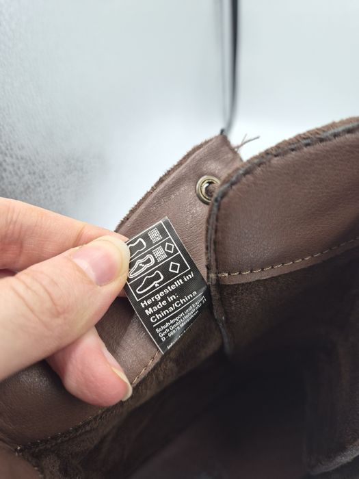 Botki damskie Brązowe Dockers na obcasie 41